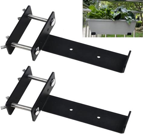 planter brackets for metal railings|railing planter brackets home depot.